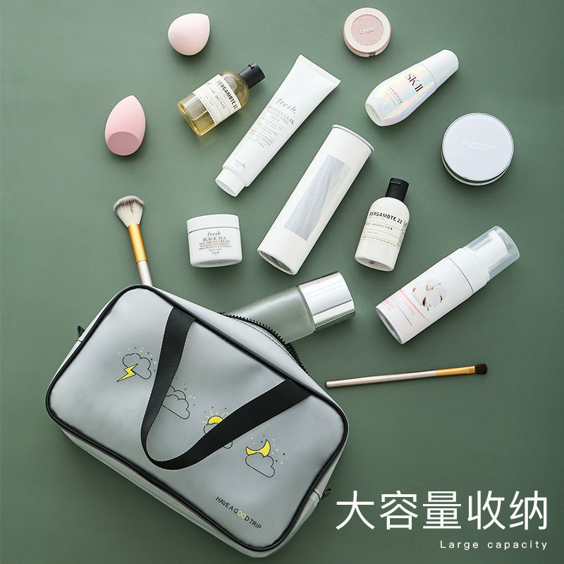 Cosmetic bag portable to go out with ins high-value storage bag new washing large-capacity cosmetics storage bag