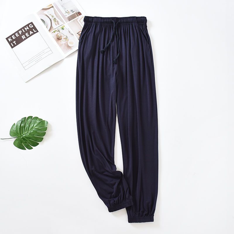 Modal pajama pants, men's trousers, spring and autumn, thin section, summer, loose large size, solid color pants, pure cotton home pants