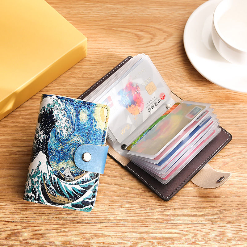 Cute anti-degaussing card holder men's and women's multi-card slot ultra-thin business card holder female business bank card holder driver's license card holder