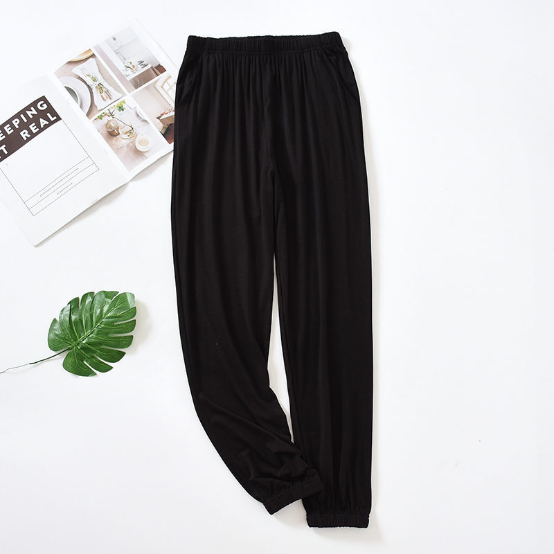 Modal pajama pants, men's trousers, spring and autumn, thin section, summer, loose large size, solid color pants, pure cotton home pants