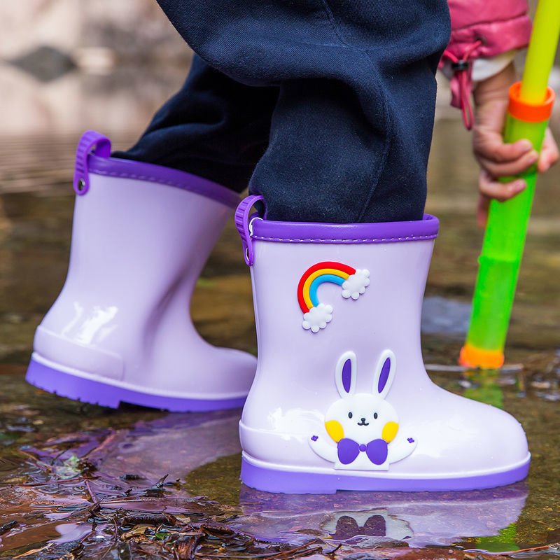 儿童雨鞋时尚可爱轻便防滑雨靴宝宝幼儿男童女童小童小孩水靴水鞋