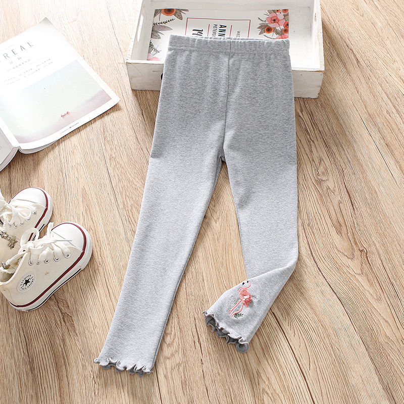 Girls leggings spring and summer new children's casual pants baby foreign style trousers slim elastic children's pants autumn fashion