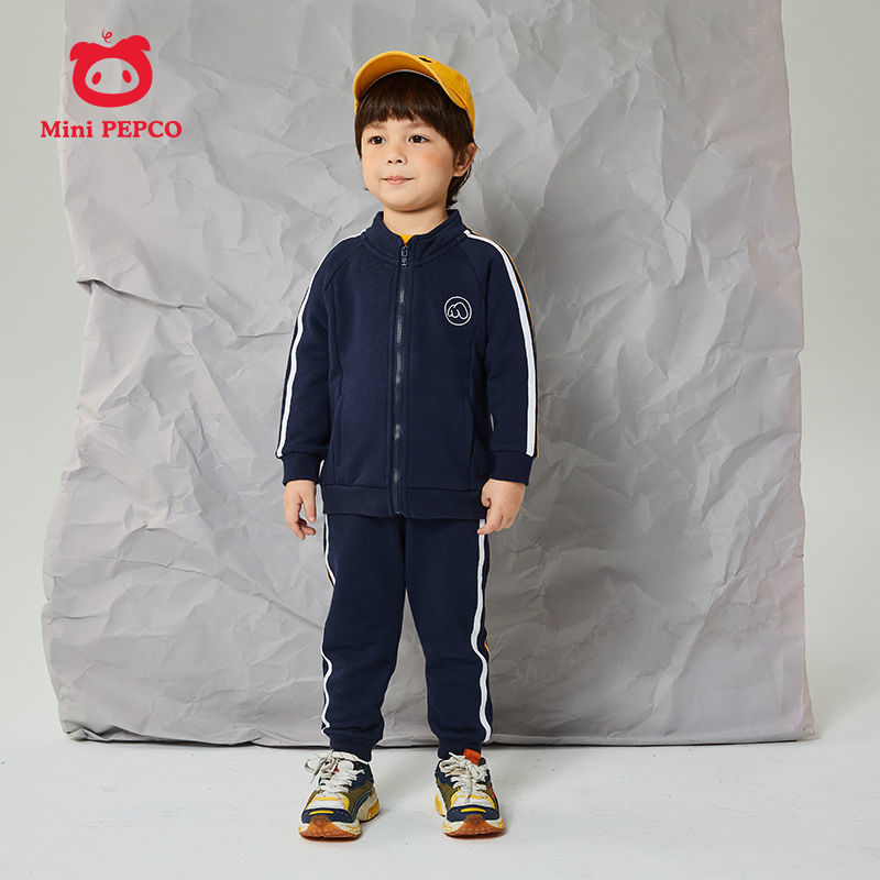 Piggy Banner Boys and Girls Baby Sports Suit Spring and Autumn Children's Tops Pants Park School Uniform Two Coats