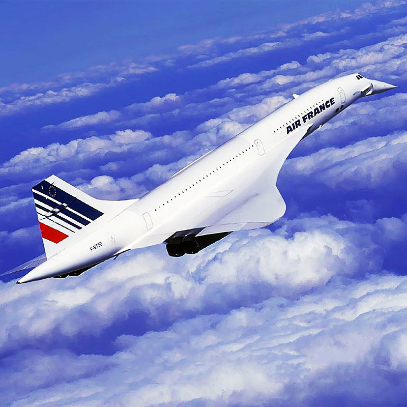 16cm超音速法国协和式仿真客机模型英国航空合金飞机模型玩具