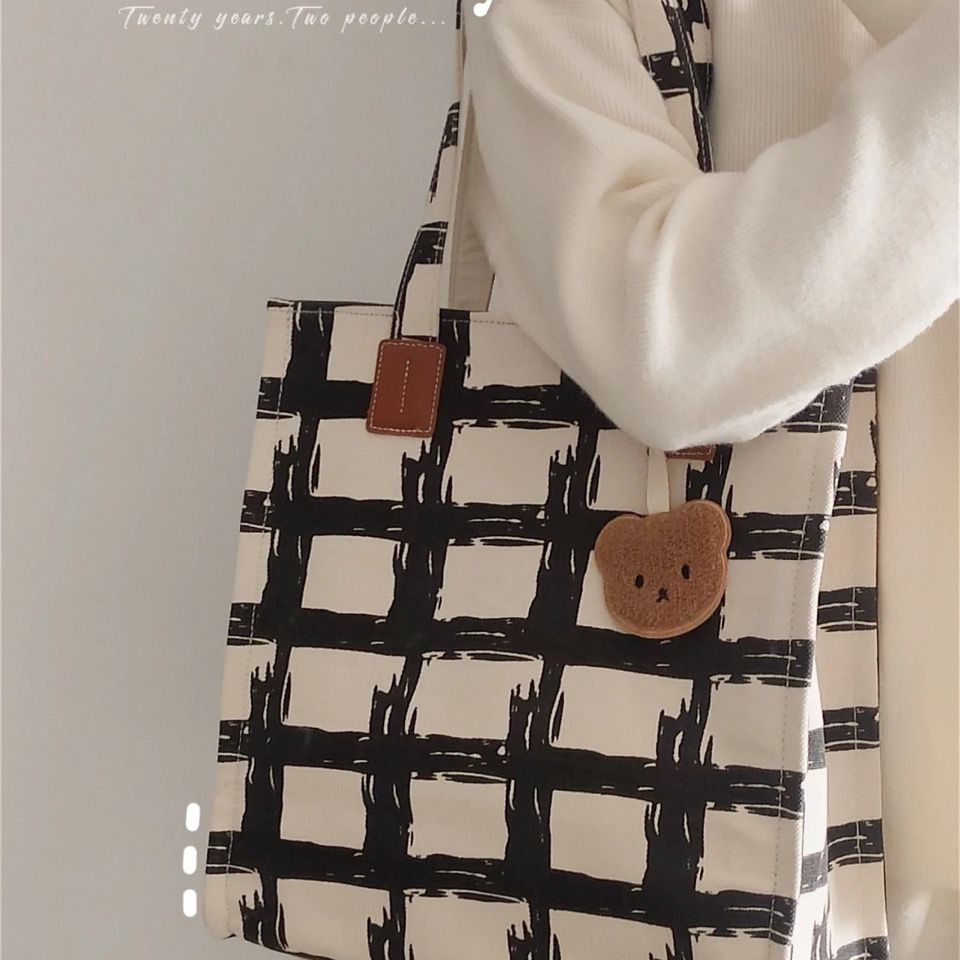 Small Design Tote Bag Tote Large Capacity Bag Zhou Yutong Same Computer Bag Canvas Bag Student Book