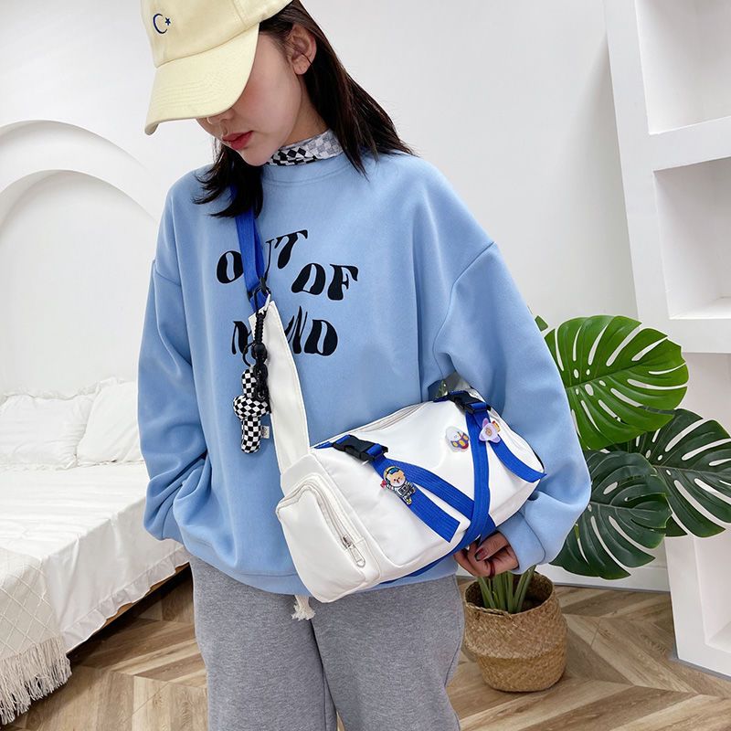 Japanese Harajuku Large Capacity Mailman Bag Male ulzzang Korean INS Retro Versatile Couple Crossbody Bag Female