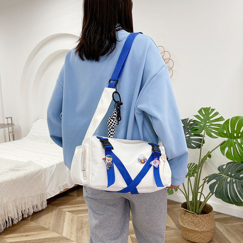 Japanese Harajuku Large Capacity Mailman Bag Male ulzzang Korean INS Retro Versatile Couple Crossbody Bag Female