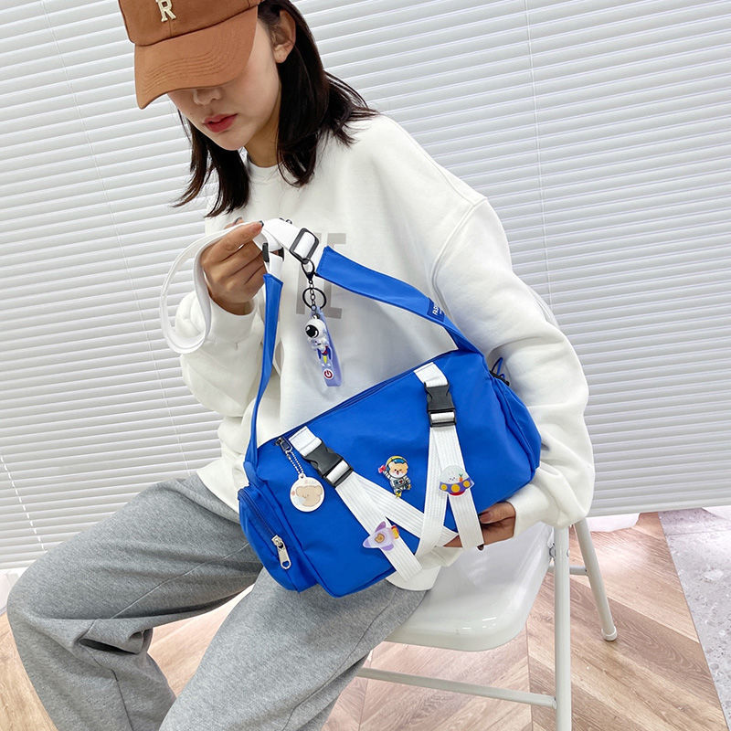 Japanese Harajuku Large Capacity Mailman Bag Male ulzzang Korean INS Retro Versatile Couple Crossbody Bag Female