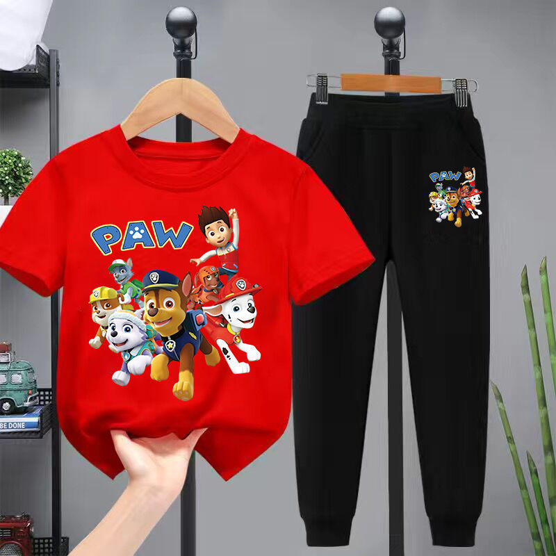 Spider man children's short sleeved pants two spring and summer new children's wear sets middle and large children's handsome children's wear sets trend