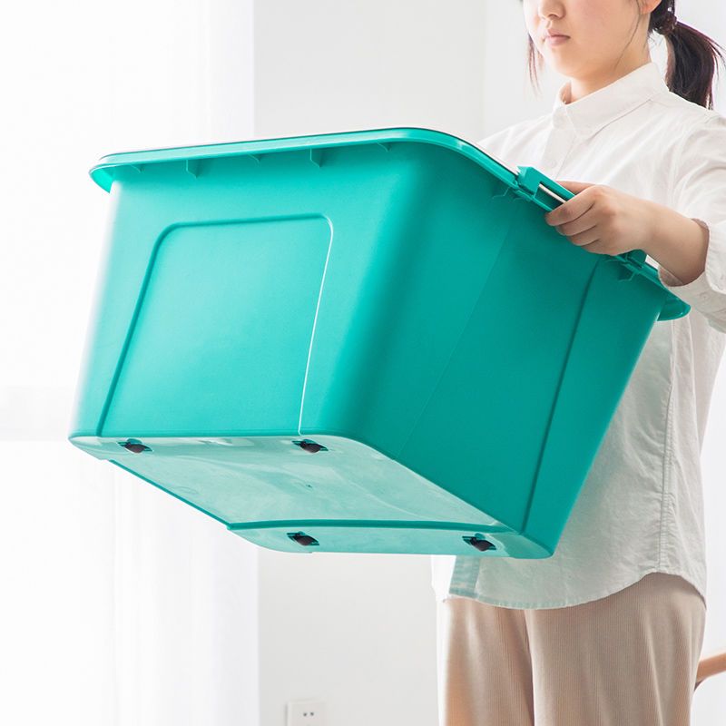 茶花收纳箱大容量加厚塑料衣服储物箱书籍箱车载存放耐用整理箱子