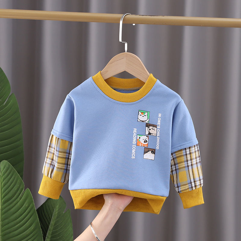 Boys and girls sweater spring  new children's spring and autumn clothes baby long-sleeved middle and small children's top fashion