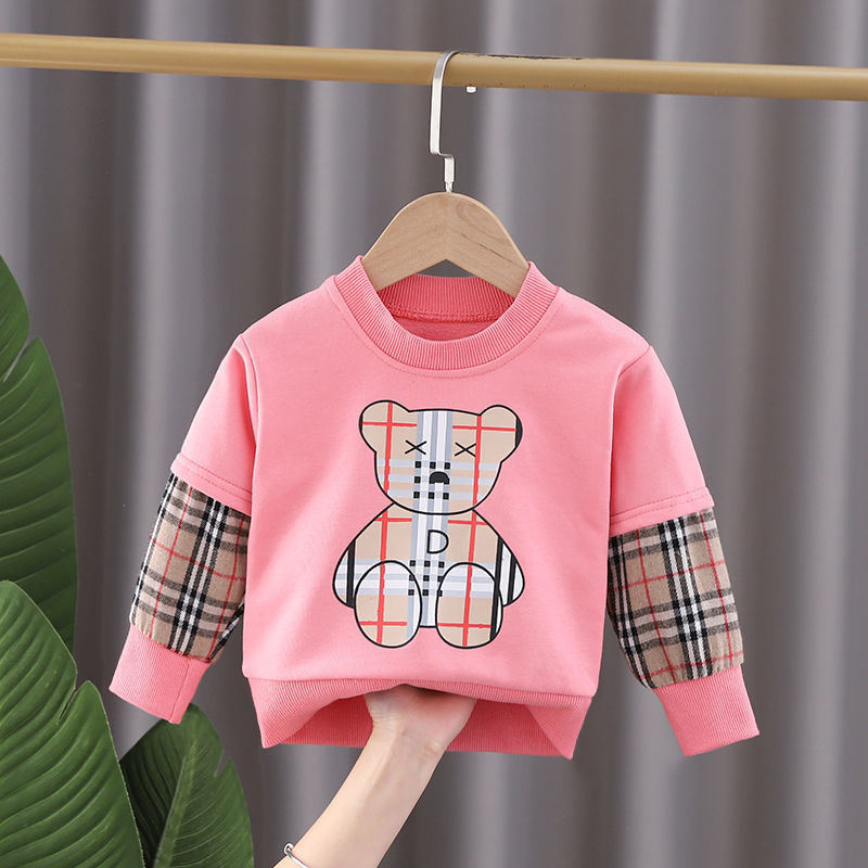 Boys and girls sweater spring  new children's spring and autumn clothes baby long-sleeved middle and small children's top fashion