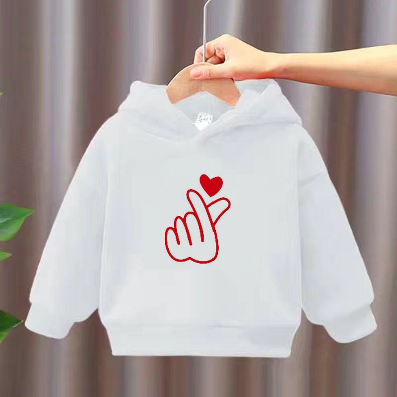 Girls hooded sweater spring and autumn 2022 spring new Korean version of the foreign style big children's hooded loose version children's tops
