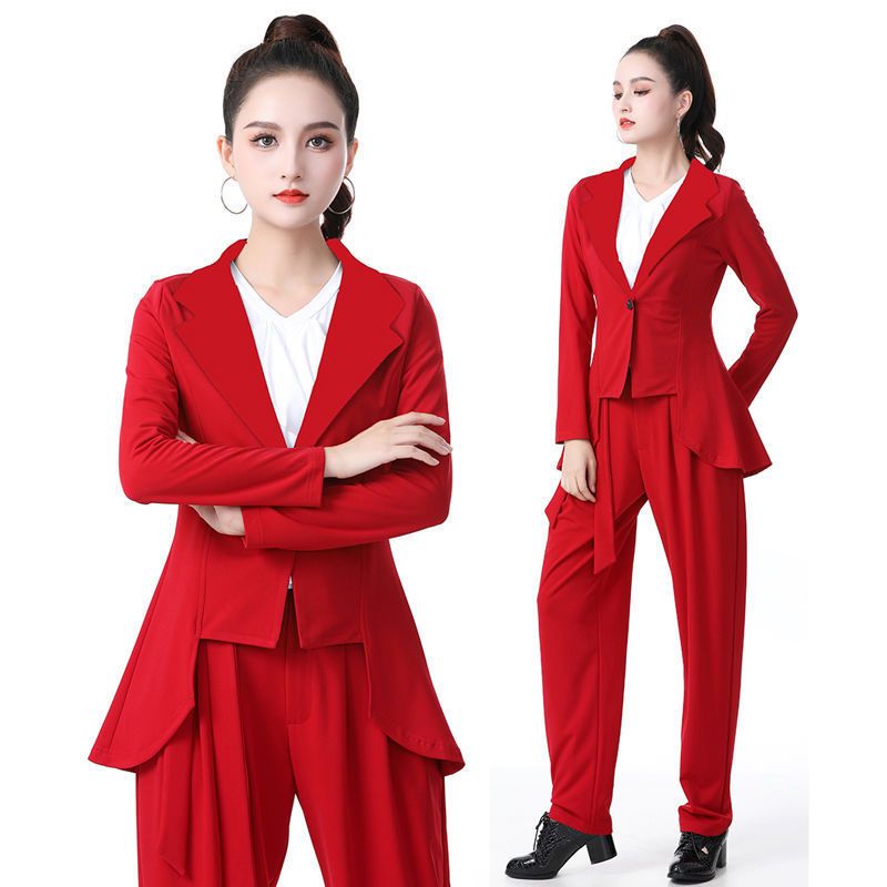 Spring new suit fashion slim swallowtail one button suit jacket elastic brother fabric long-sleeved top