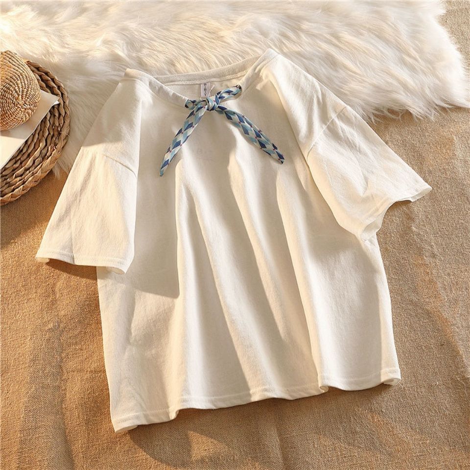 新款白色短袖t恤女夏季宽松薄款设计感小众夏装半袖上衣气质