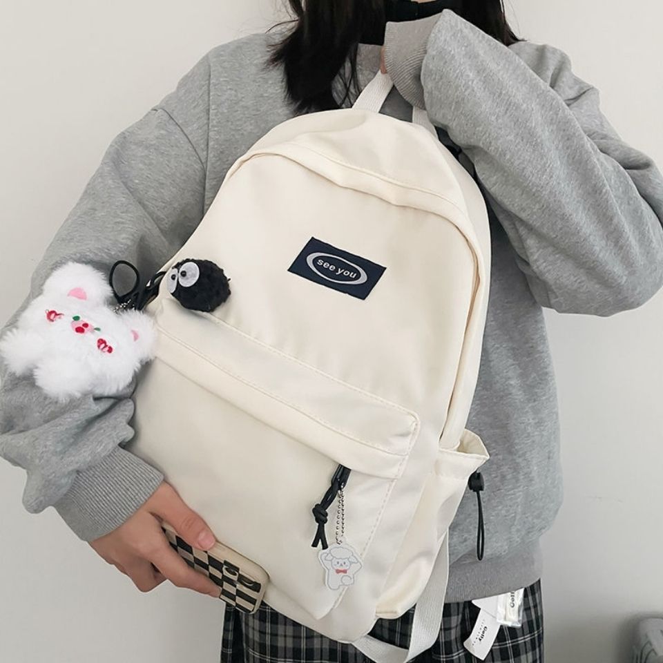 The new ins sen series all-match schoolbag female students Korean version of the simple backpack junior high school large-capacity backpack male
