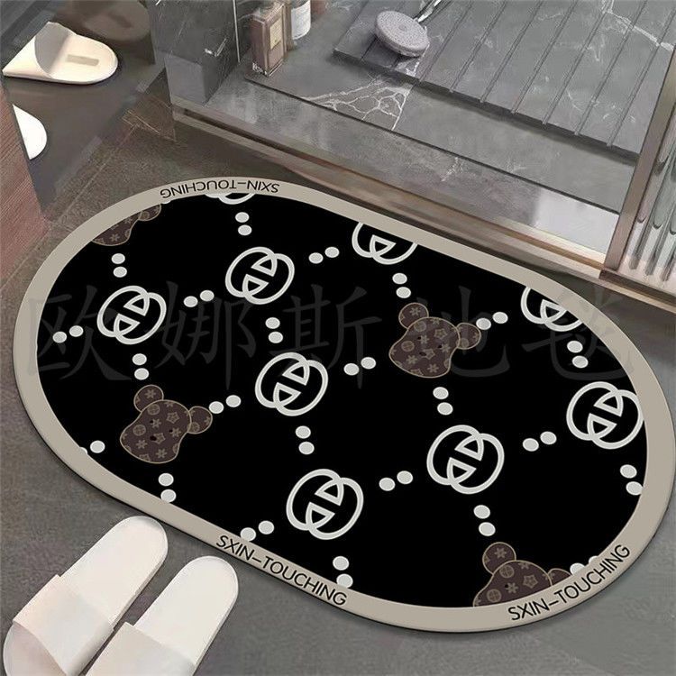 Diatom mud bathroom doormat toilet water absorption non slip mat toilet doormat bathroom quick drying doormat