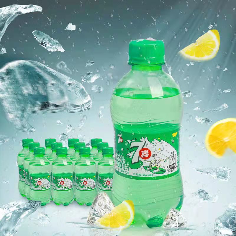 新日期百事可乐七喜300ml*6/12瓶柠檬碳酸饮料夏季清爽汽水批发