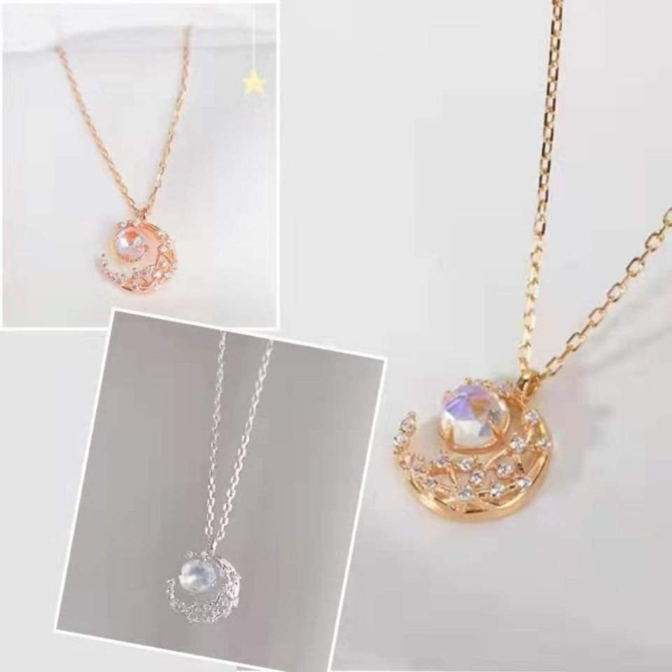 锁骨链女简约网红轻奢月牙吊坠韩版气质款月亮项链
