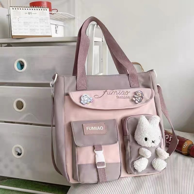 Academic style, large capacity student tutoring bag, carrying book bag, middle school student carrying bag, middle school student canvas bag, tutoring bag