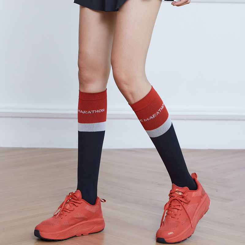 压缩袜女专业马拉松压力袜长筒运动健身跑步瑜伽袜子