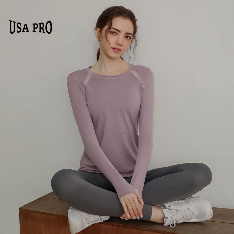 專業速干健身衣女秋冬長袖瑜伽服運動上衣普拉提健身訓練瑜伽套裝