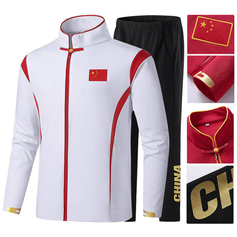 中国队运动服套装奥运会运动员体育训练服情侣跑步服国服团体服
