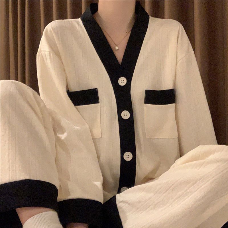 New ins pajamas women's spring and autumn long-sleeved thin section high-end Japanese cute student home service suit spring and summer