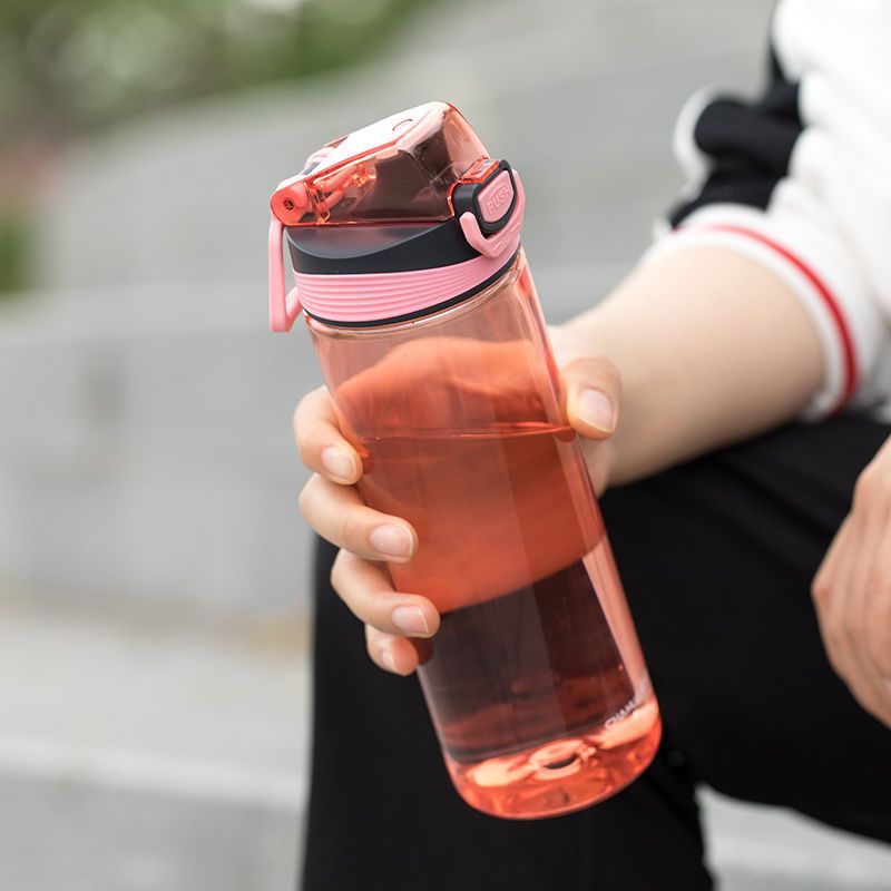 茶花水杯运动男女随手杯学生便携式生茶杯塑料时尚小水壶创意杯子