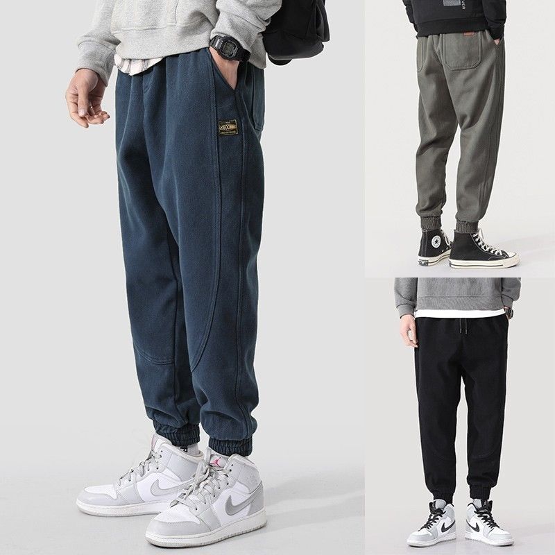 Autumn and winter sports men's Hong Kong style casual pants ins trend all-match casual long pants loose pants