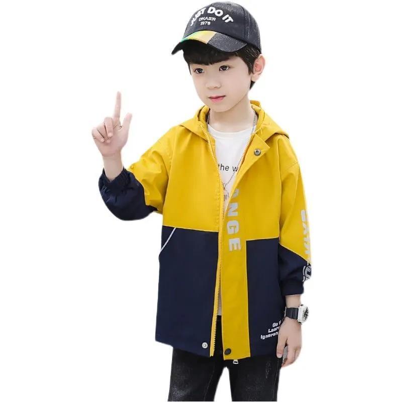 Children's wear, boys' coat, spring and autumn wear, 2022 new fashion, foreign style, Korean jacket, jacket, middle school and university children's autumn windbreaker