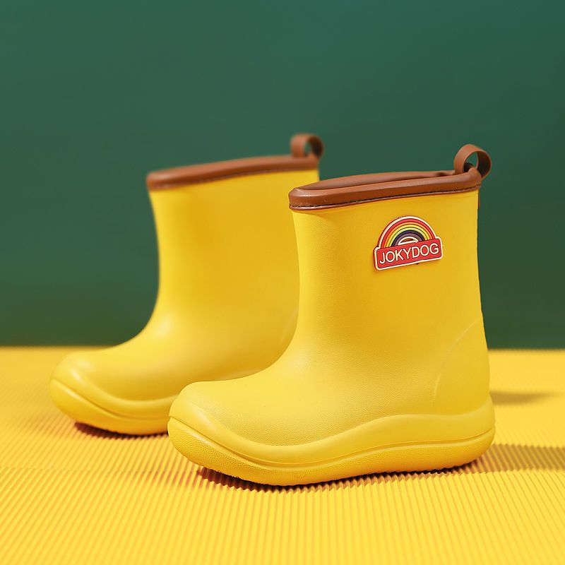 儿童雨鞋男童女童外穿软底可爱新款水鞋中小童厚底防滑耐磨雨靴潮