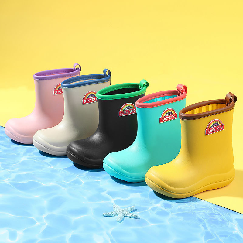 儿童雨鞋男童女童外穿软底可爱新款水鞋中小童厚底防滑耐磨雨靴潮