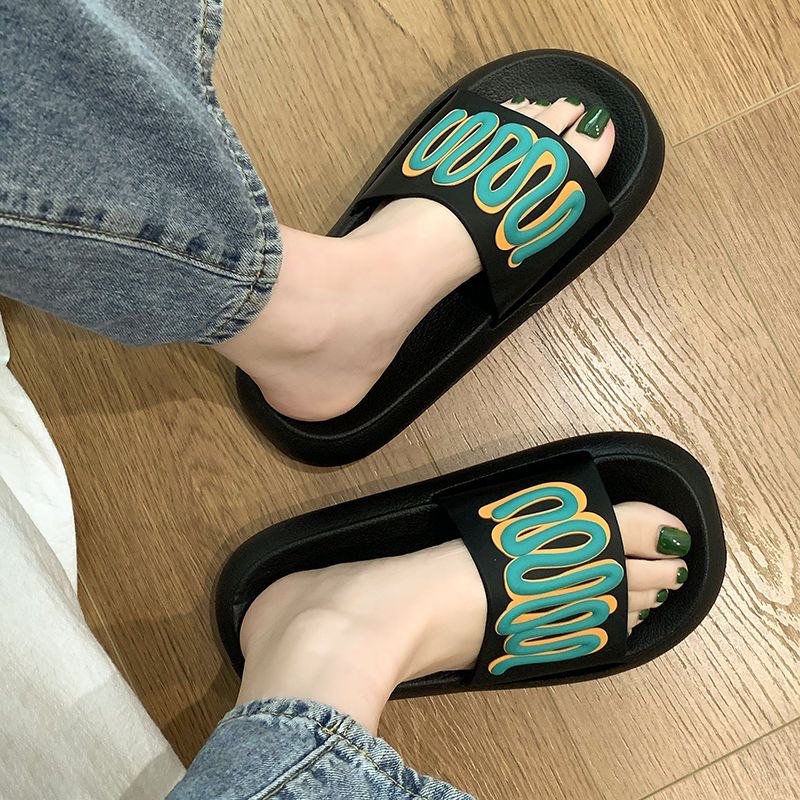 厚底拖鞋女夏外穿防滑網紅ins潮踩屎感情侶居家用軟底浴室涼拖鞋
