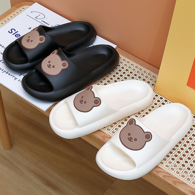 Slippers female summer stepping on feces feeling student dormitory home home non-slip bathroom bathing indoor thick bottom couple sandals and slippers female