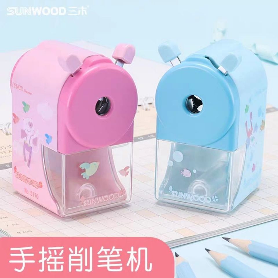 小学生铅笔削笔器手摇卷笔刀削笔刀儿童用多功能全自动进铅转笔刀