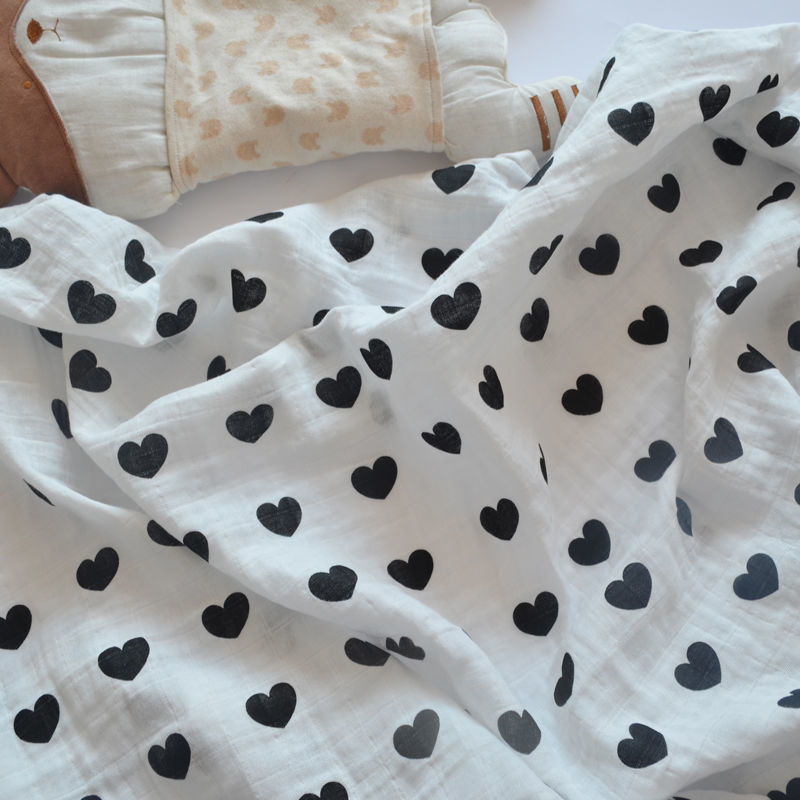 Newborn baby cotton gauze wrapped cloth towel swaddling baby muslin organic cotton bath towel cover blanket summer thin style