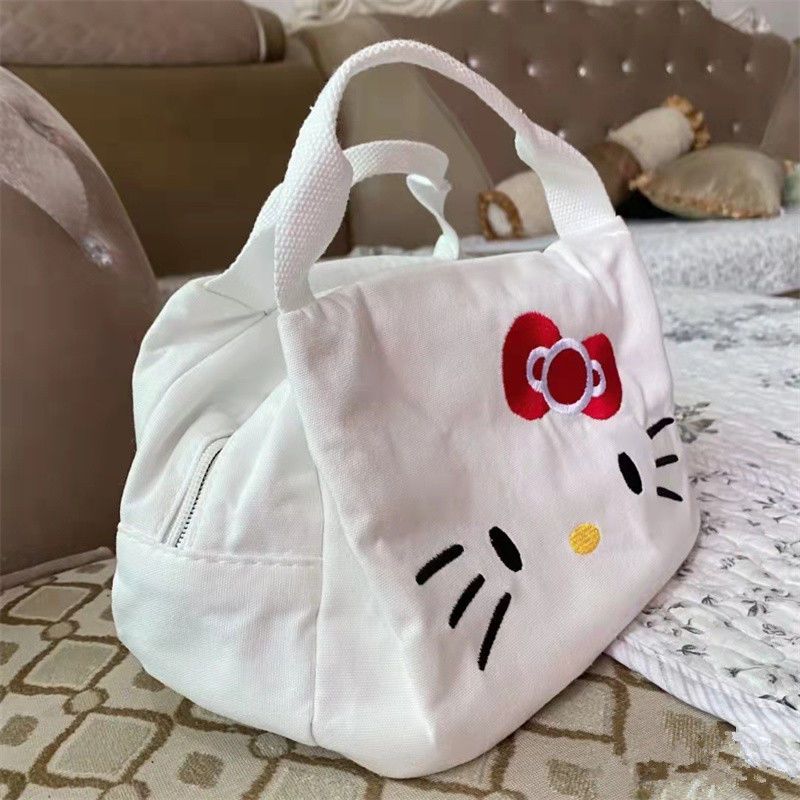 Tote bag women's canvas bag large capacity  new kt cat hand shopping bag hello kitty shoulder bag