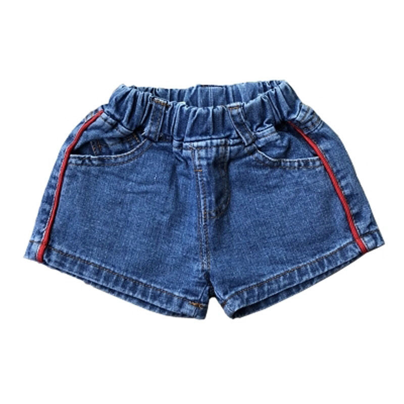Boys' shorts summer thin section outerwear loose medium and large children's clothing five-point pants with holes children's denim pants Korean version of the tide