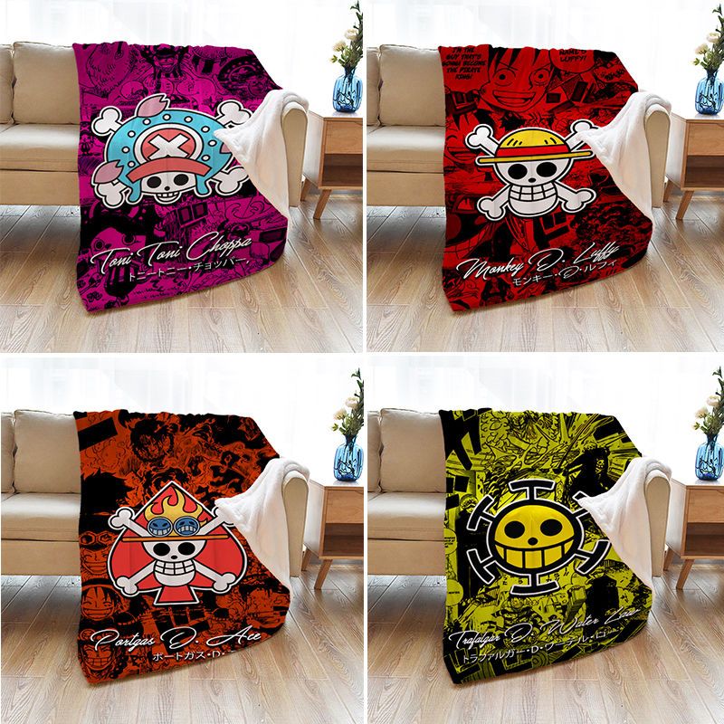 Pirate king flannel spring autumn blanket children's blanket dormitory bed nap blanket cover blanket office air conditioning blanket