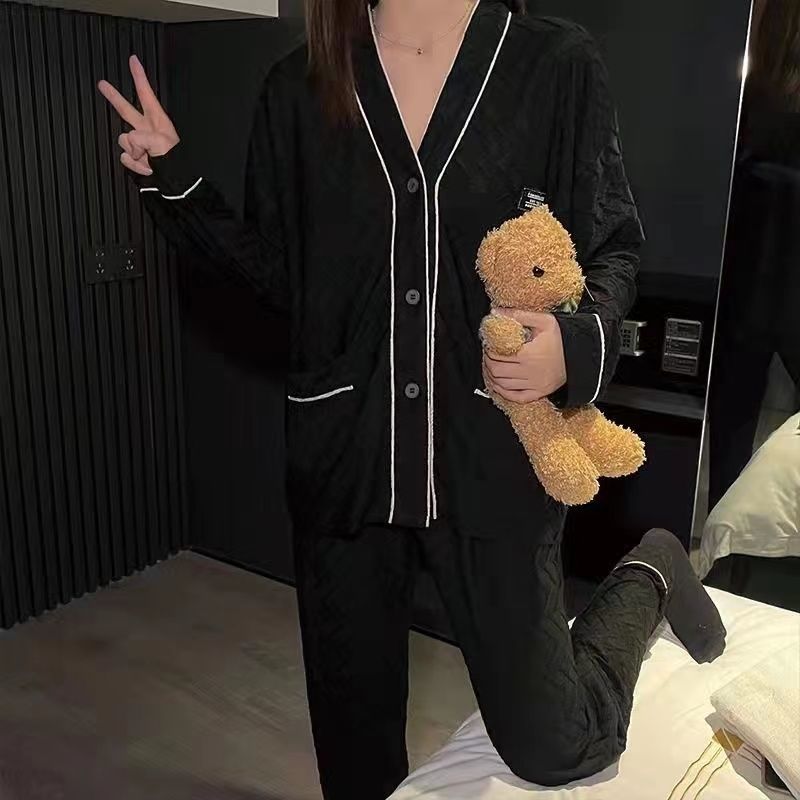 Xiaoxiangfeng long-sleeved pajamas women's spring and autumn  autumn style high-end home service autumn and winter can be worn outside suit