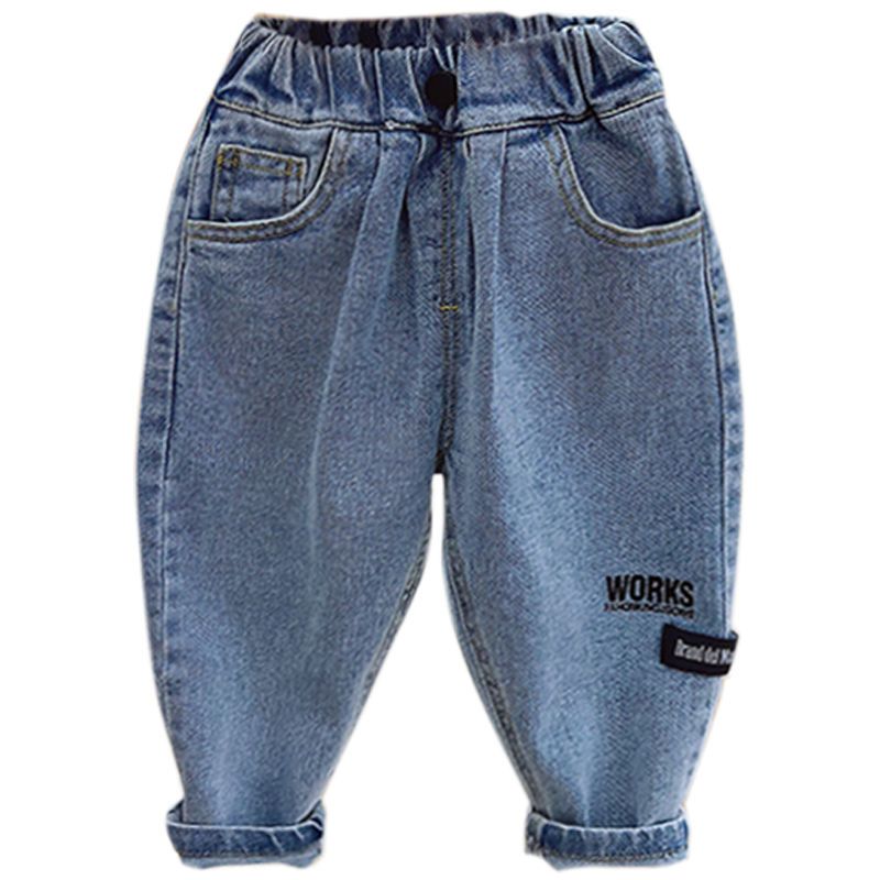 Children's clothing children's jeans spring and autumn 2022 new boys' Korean version loose pants foreign style baby elastic Leggings