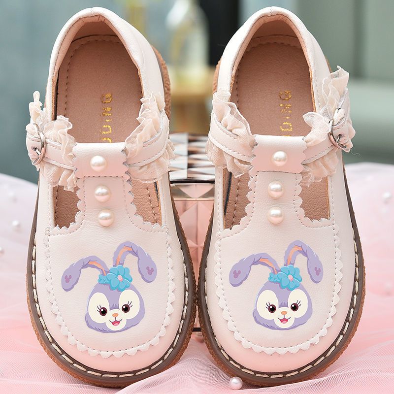女童鞋子2023春秋新款软底真皮公主鞋儿童女鞋小兔子搭裙子音乐会