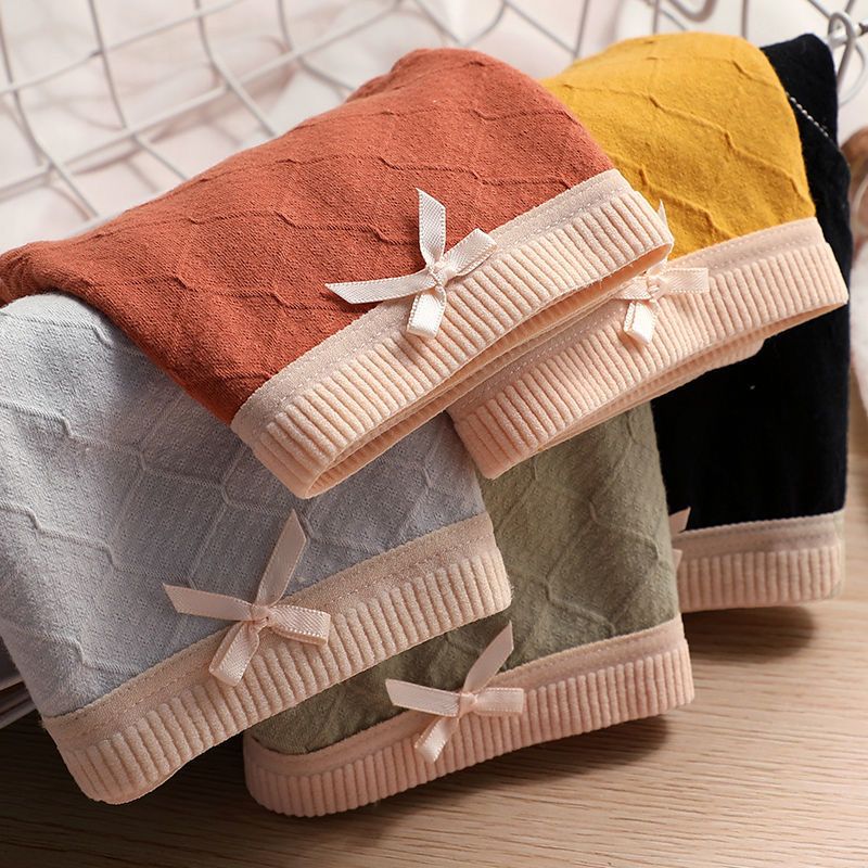 Seamless underwear women's pure cotton antibacterial student women's pure cotton underwear female sexy charming mid-waist student Korean girl