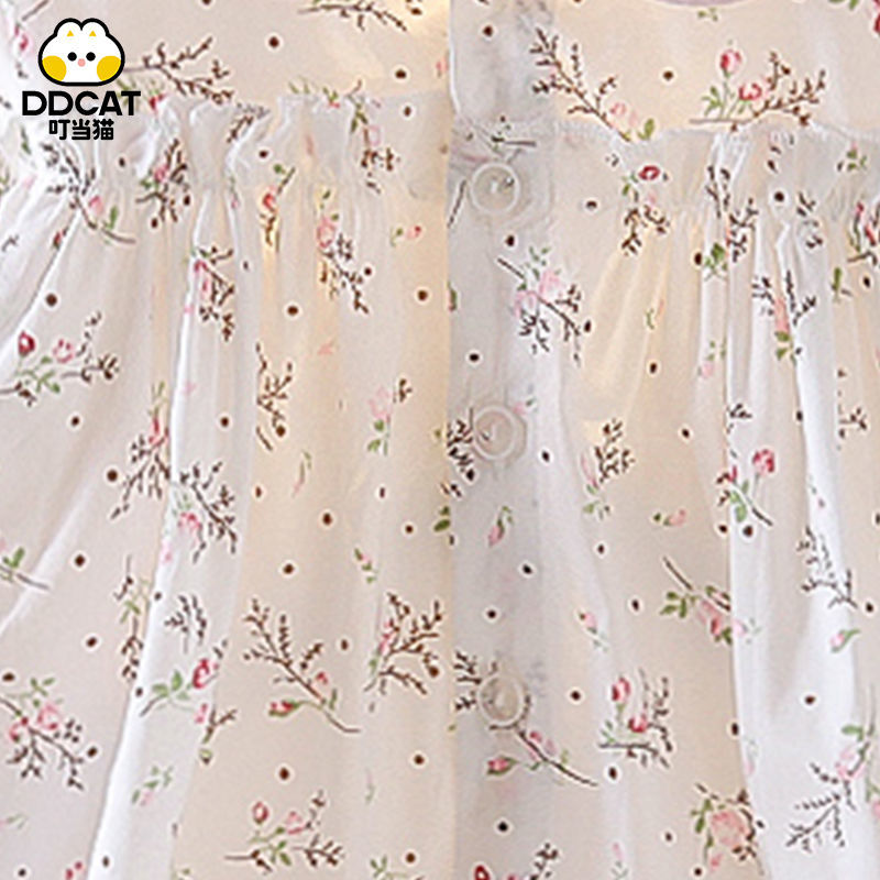 Ding Dong cat spring dress girl's shirt pure cotton foreign style baby floral shirt children's new spring and autumn girl baby top