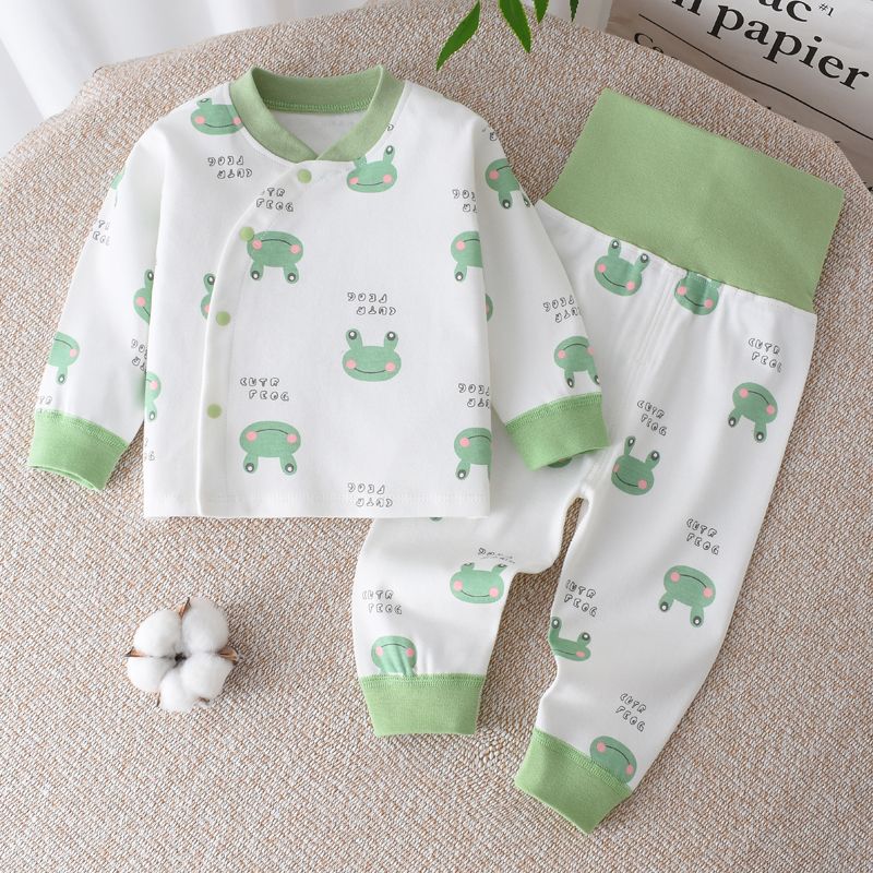 Baby cotton autumn clothes suit spring and autumn newborn baby split long-sleeved bottoming underwear spring two-piece suit men