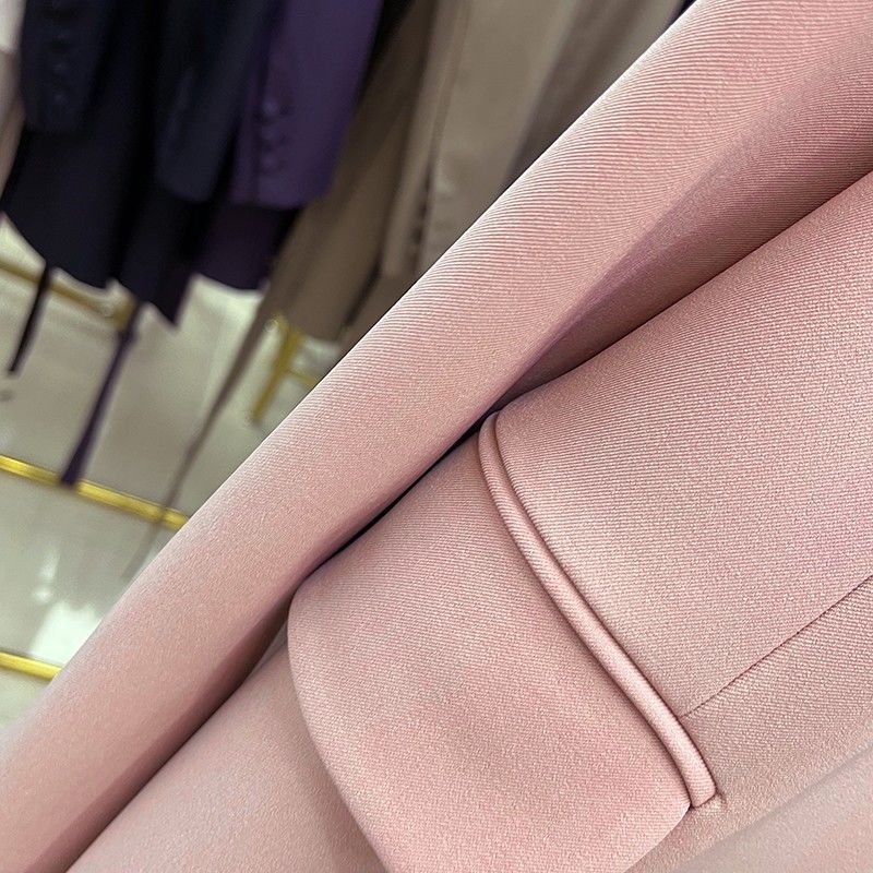 粉色西装外套女年春季新款设计感时尚休闲百搭网红气质小西服