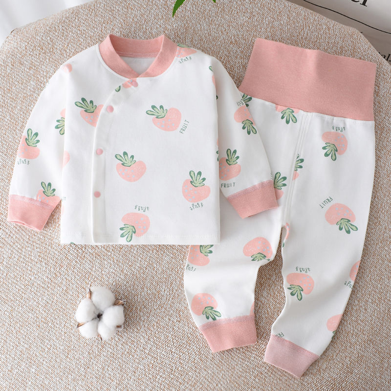 Baby cotton autumn clothes suit spring and autumn newborn baby split long-sleeved bottoming underwear spring two-piece suit men