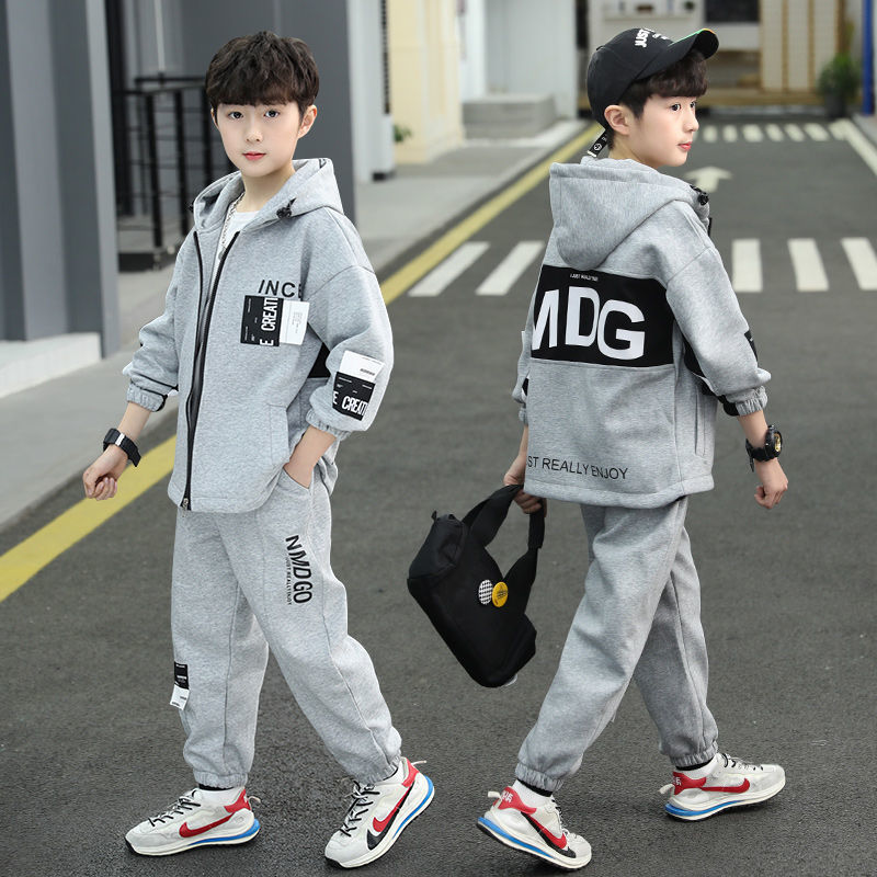 男童套装新款中大童时尚韩版潮款高档爆款春秋季宽松运动两件套装