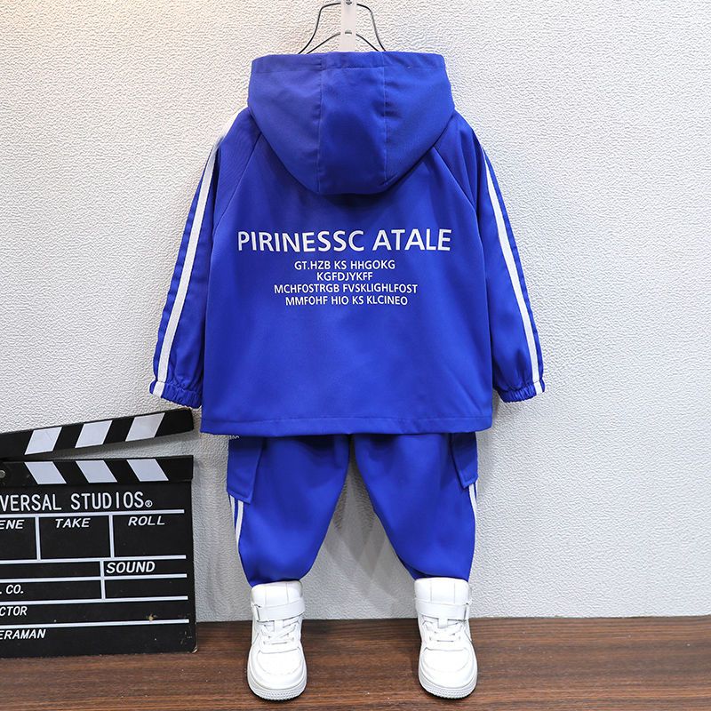 Boys and girls spring clothes sports suit trend foreign style 2022 new baby clothes spring and autumn children fashionable and handsome